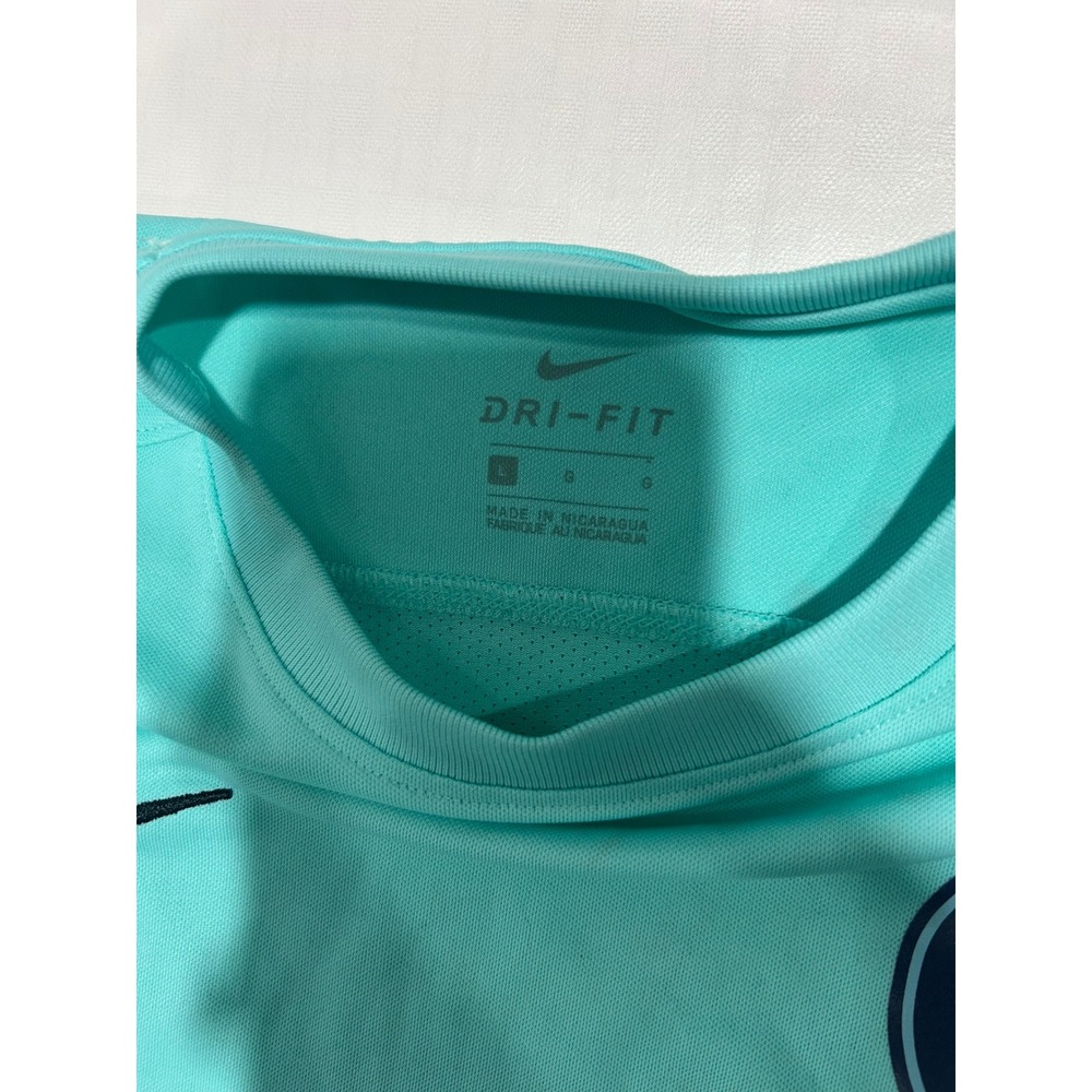 Nike Kids Dri-FIT KC Kansas City Soccer Training Shirt Teal Blue Large L - Picture 5 of 5